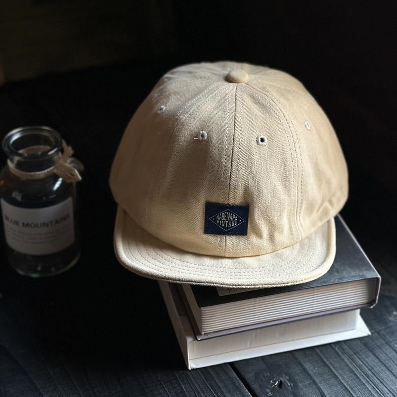 Retro Soft Brimmed Hat Short Brimmed Cap Casual Adjustable Baseball Cap