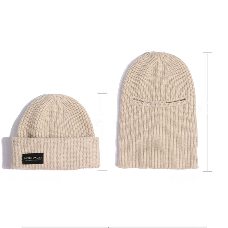 100% Wool Vintage Balaclava Beanie Hat