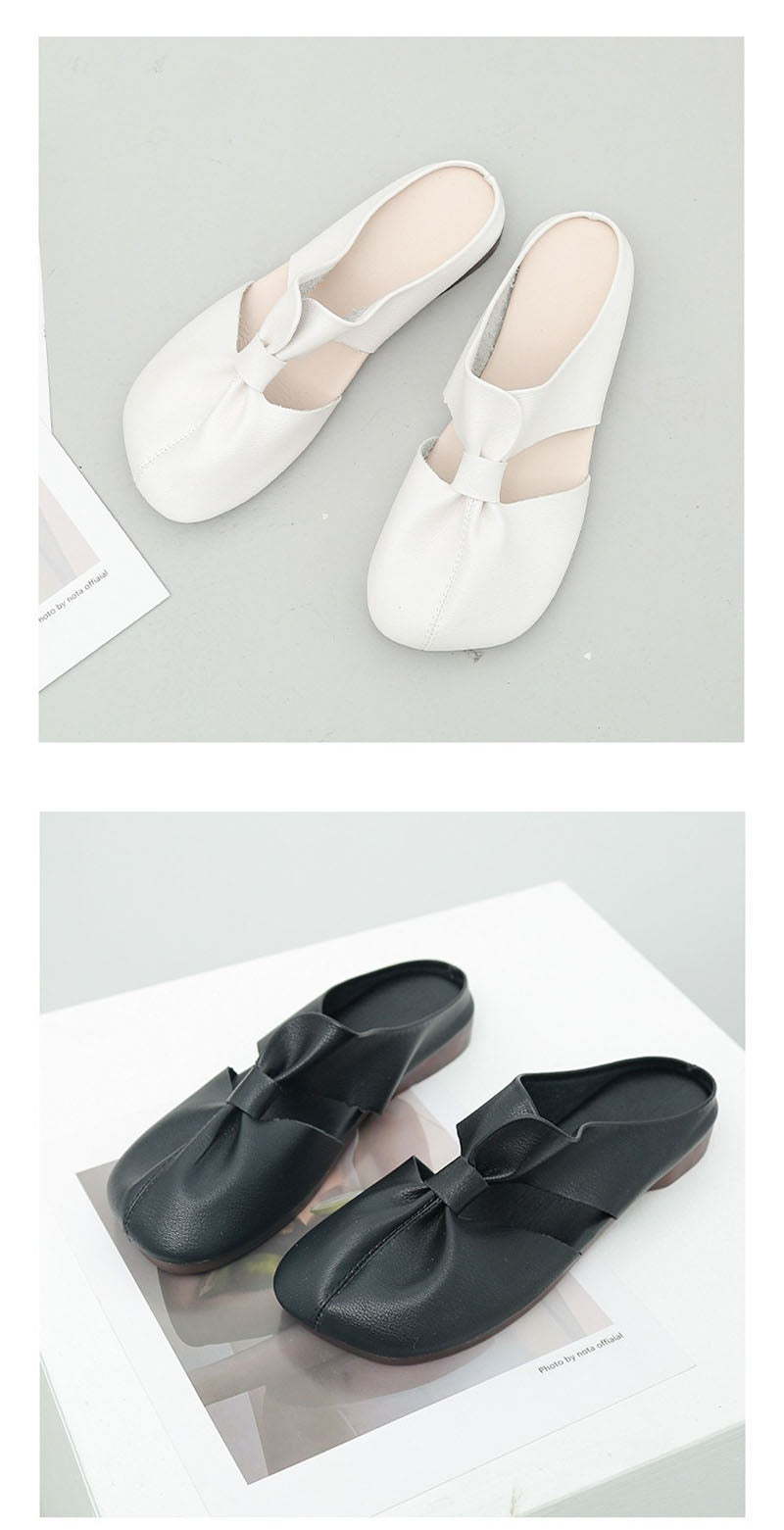 Casual Hollow out Pleated Slipper