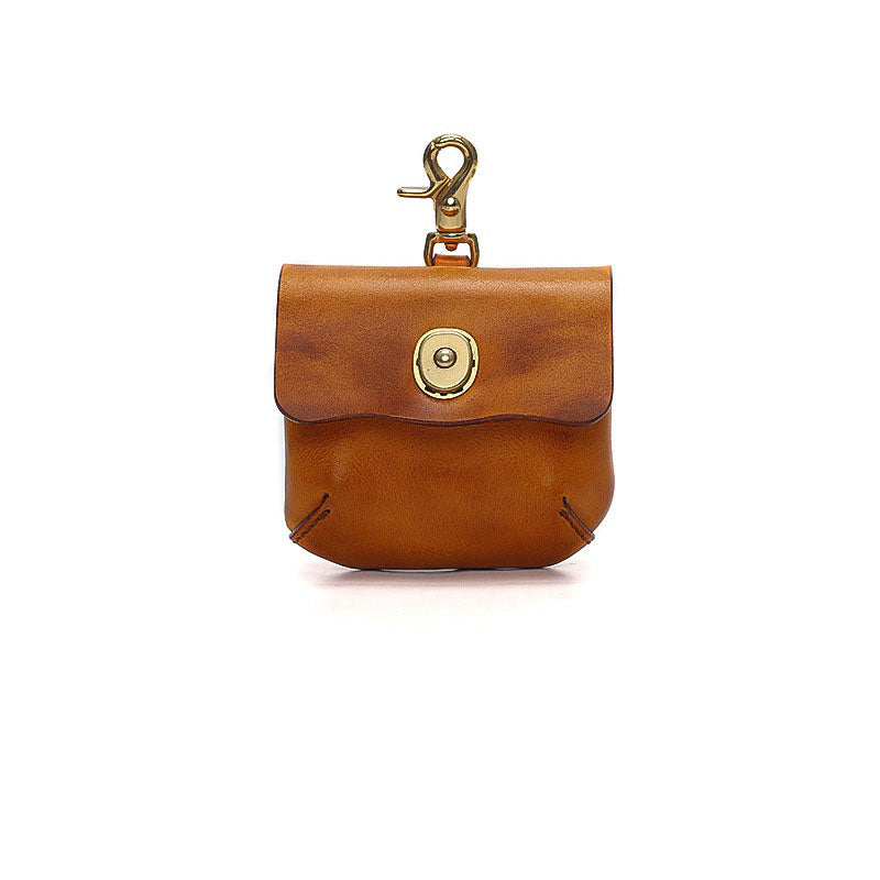 Vintage Handmade Leather Portable Buckle Bag