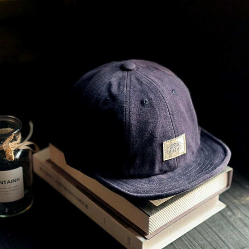 Retro Soft Brimmed Hat Short Brimmed Cap Casual Adjustable Baseball Cap