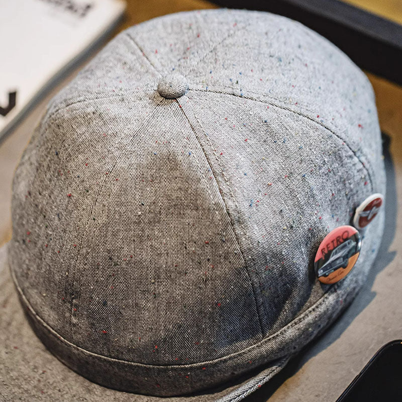 Retro Flip Hat Short Brimmed Baseball Cap