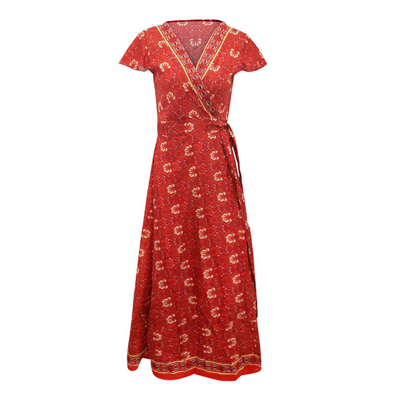 Summer Casual Vacation Sexy Printed Dress