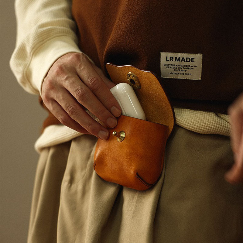 Vintage Handmade Leather Portable Buckle Bag
