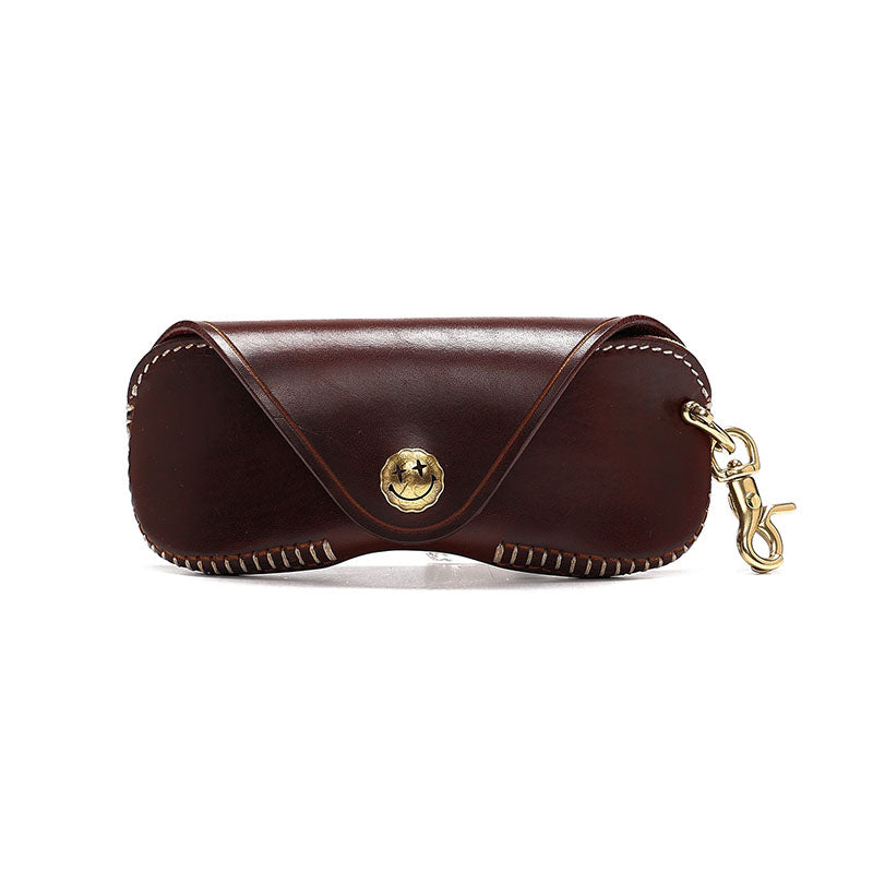 Retro Handmade Leather Glasses Case