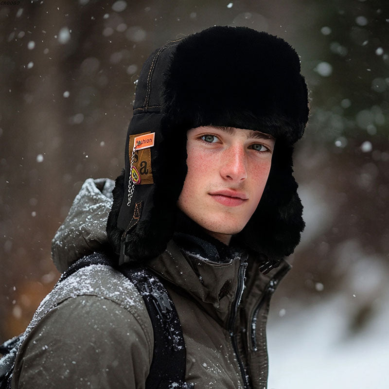 Retro Outdoor Windproof and Warm Hat Aviator Cap