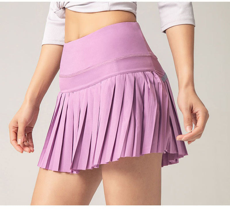 Sports Quick Drying Fake Two-piece Pleated Skirt Shorts