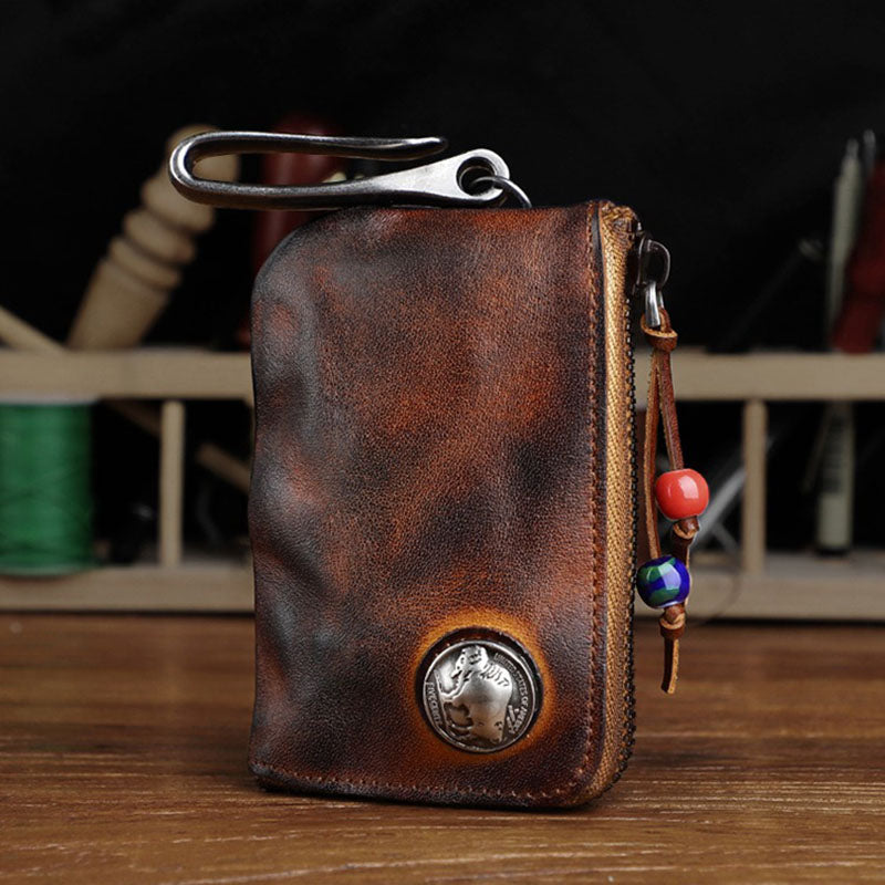 Retro Handmade Genuine Leather Portable Bag