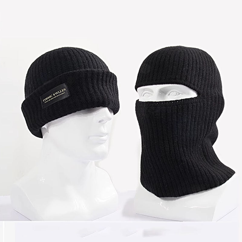 100% Wool Vintage Balaclava Beanie Hat