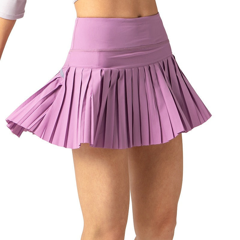 Sports Quick Drying Fake Two-piece Pleated Skirt Shorts
