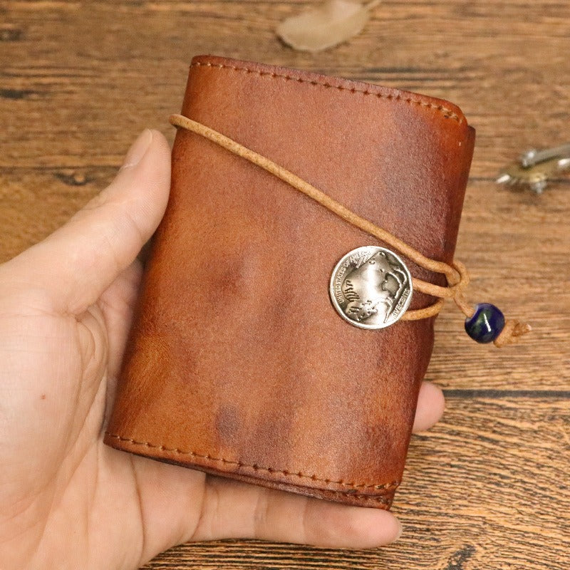 Retro Classic Leather Short Wallet Coins Purse Card Holder