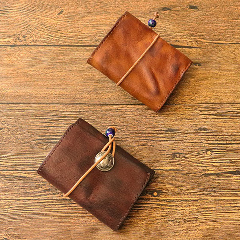 Retro Classic Leather Short Wallet Coins Purse Card Holder