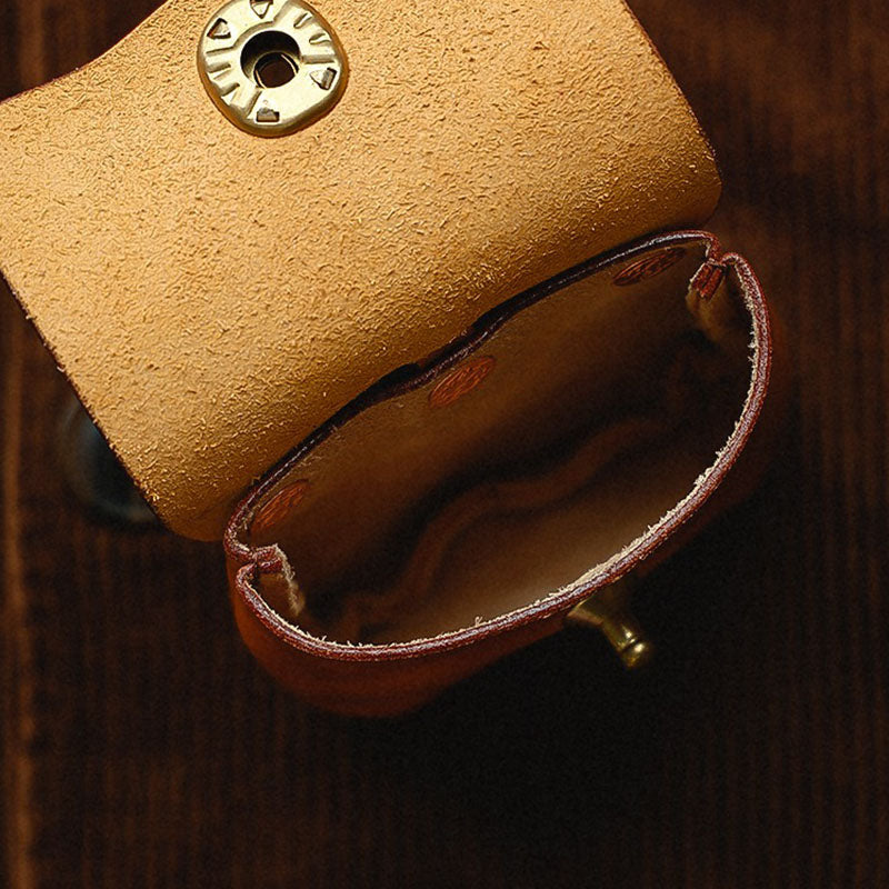 Vintage Handmade Leather Portable Buckle Bag