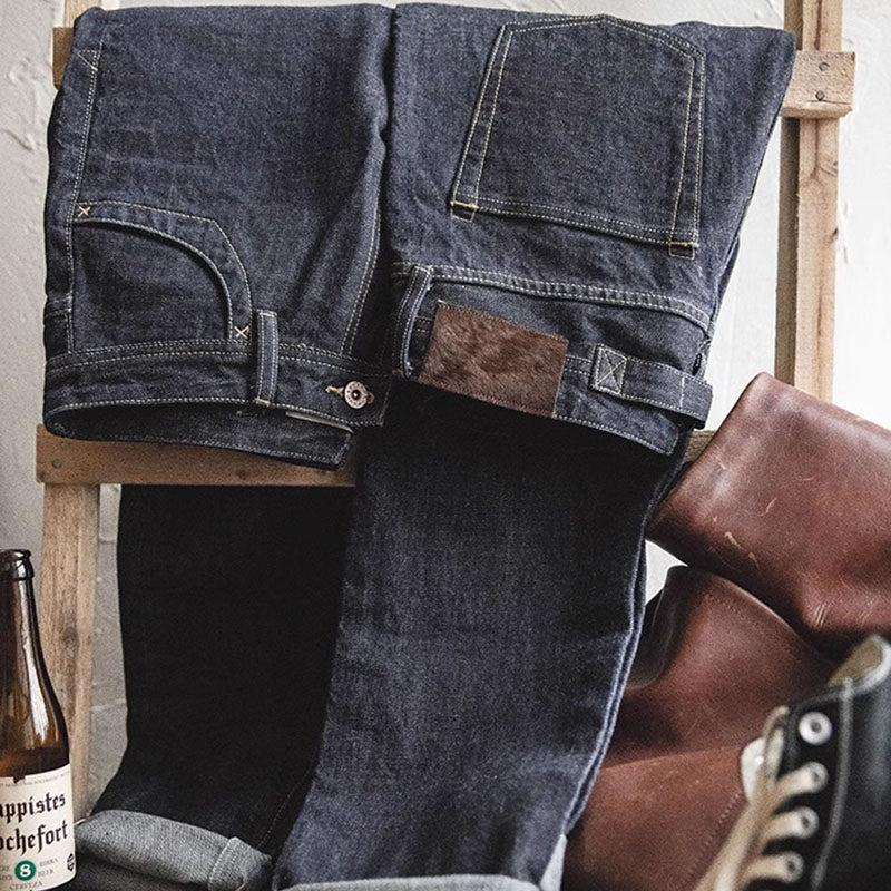 Retro Casual Straight-leg High Slim Jeans