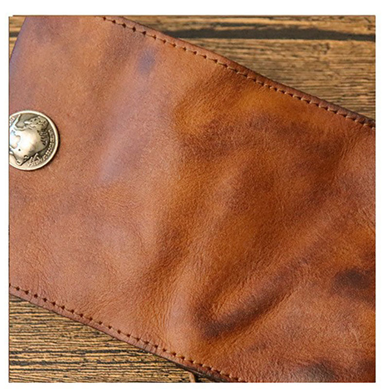Retro Classic Leather Short Wallet Coins Purse Card Holder