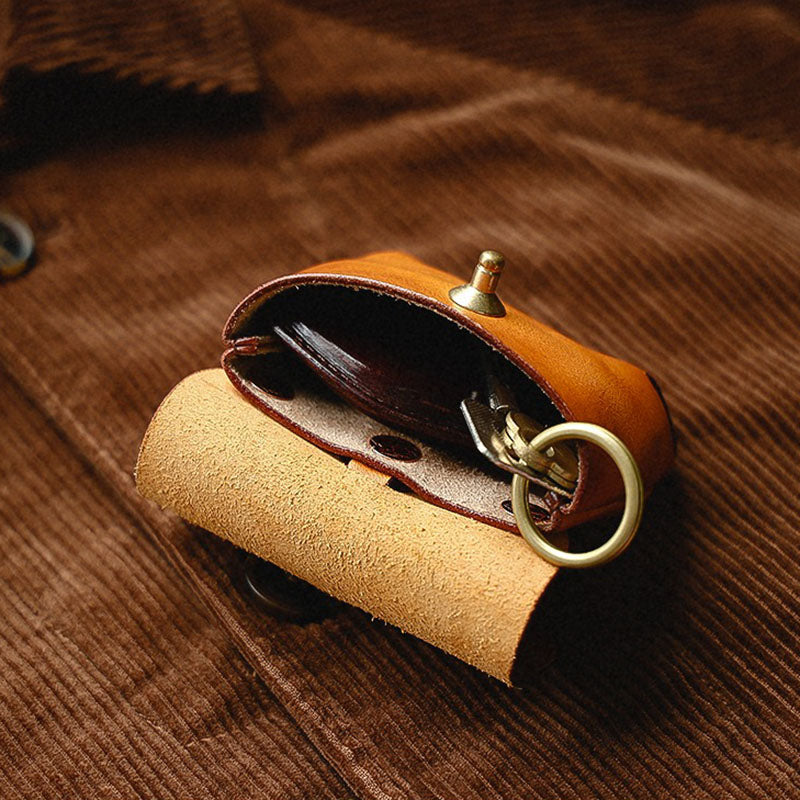 Vintage Handmade Leather Portable Buckle Bag