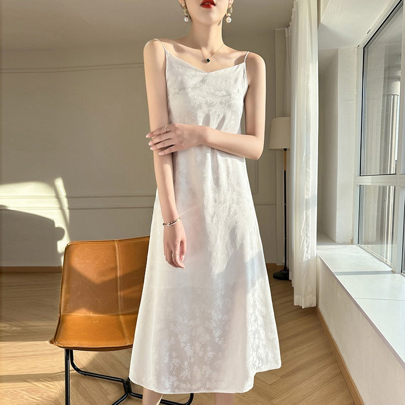 Silk Women Summer Vinegar Satin Slim Slip Dress