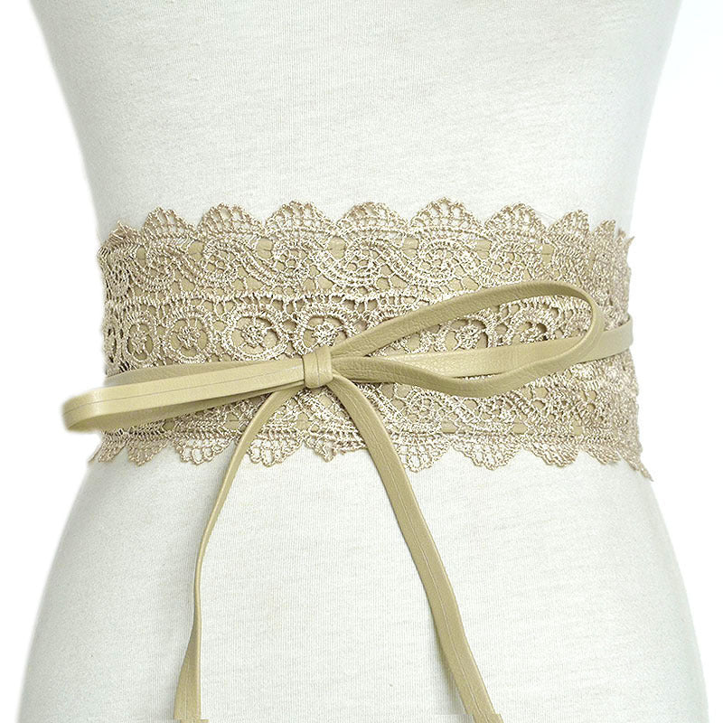 Lace Wide Waistband Decoration Belt