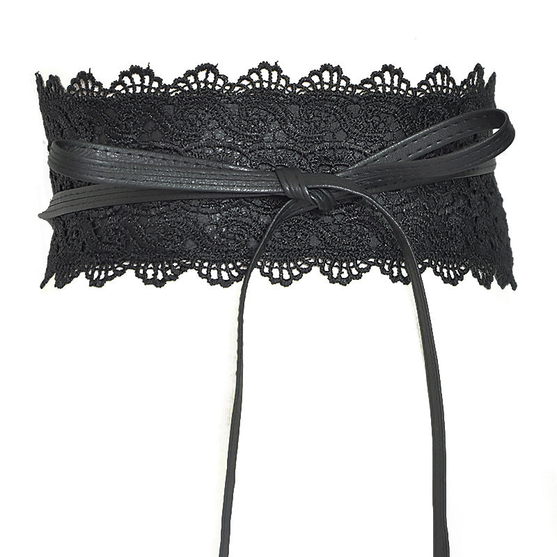 Lace Wide Waistband Decoration Belt