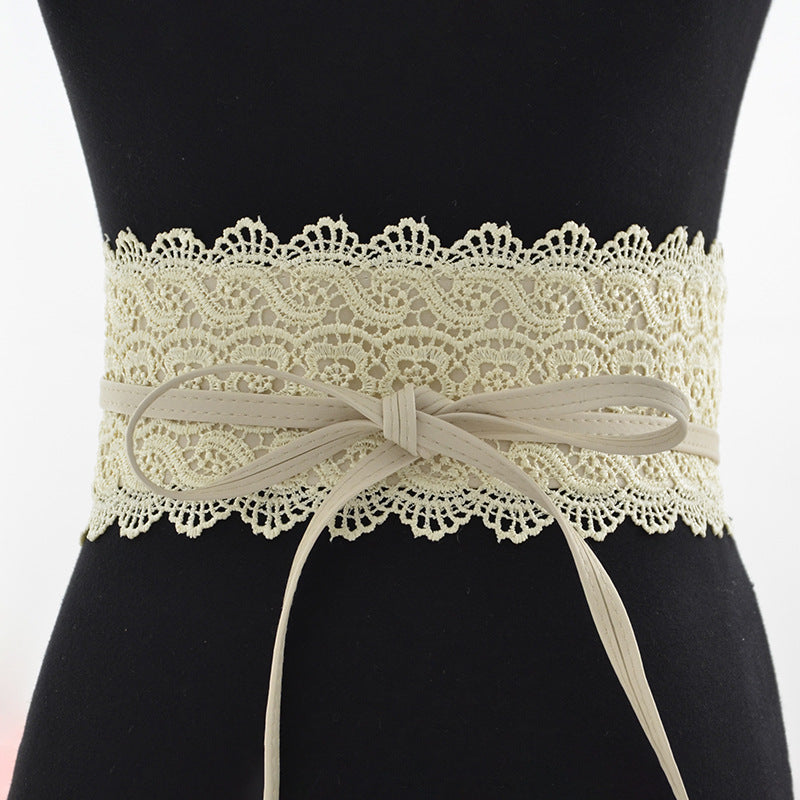 Lace Wide Waistband Decoration Belt