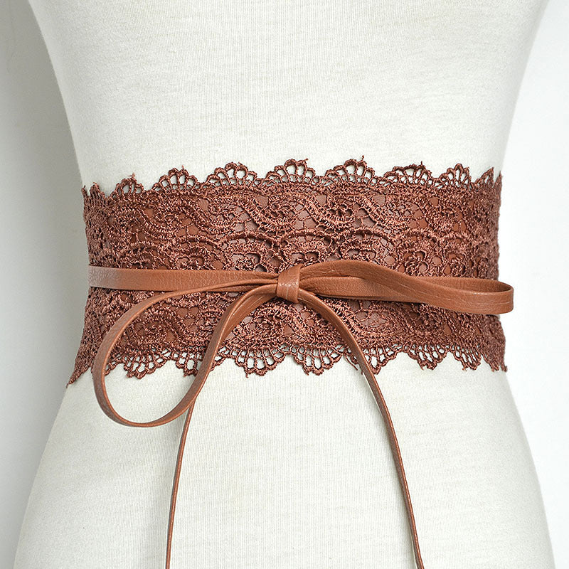 Lace Wide Waistband Decoration Belt