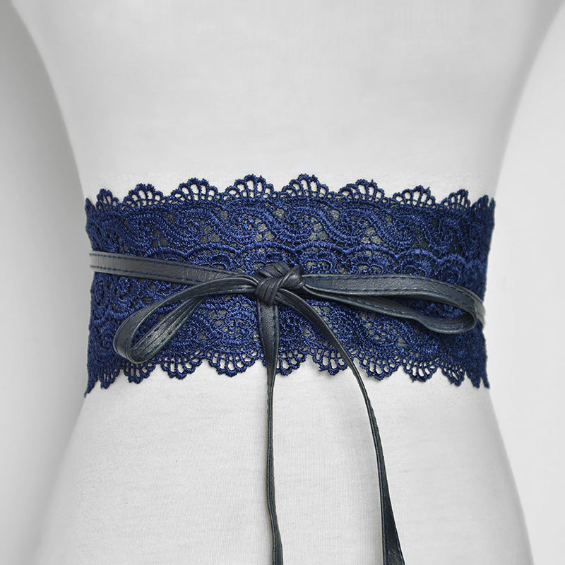Lace Wide Waistband Decoration Belt