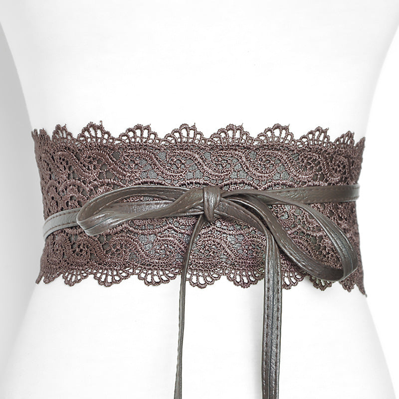 Lace Wide Waistband Decoration Belt