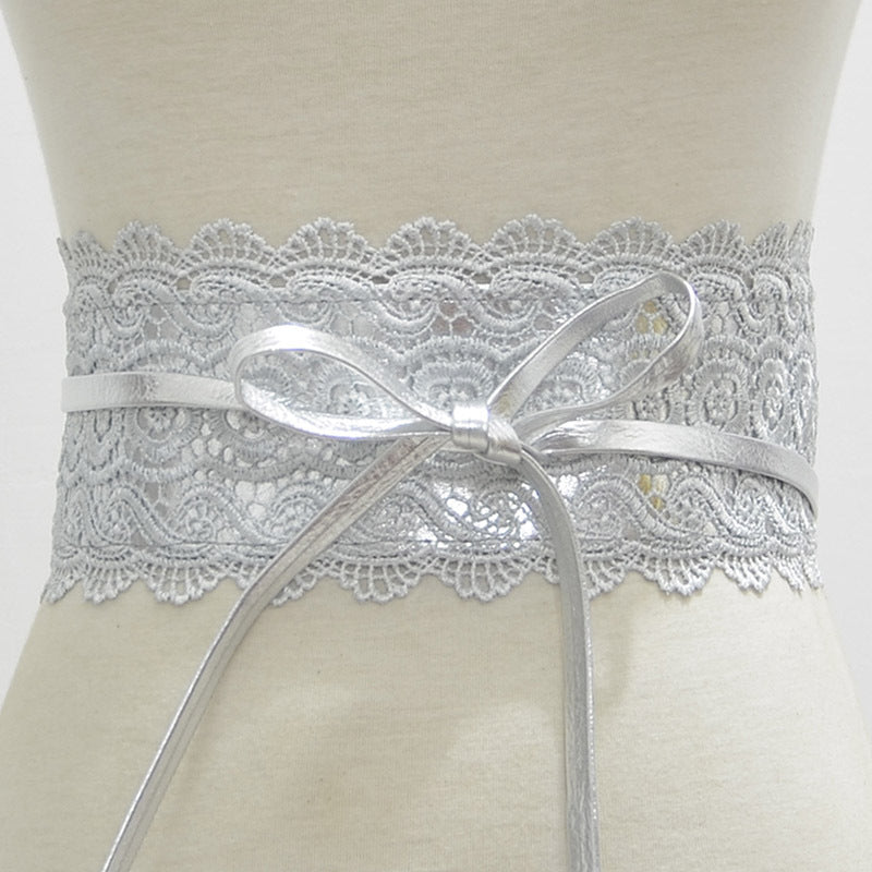 Lace Wide Waistband Decoration Belt