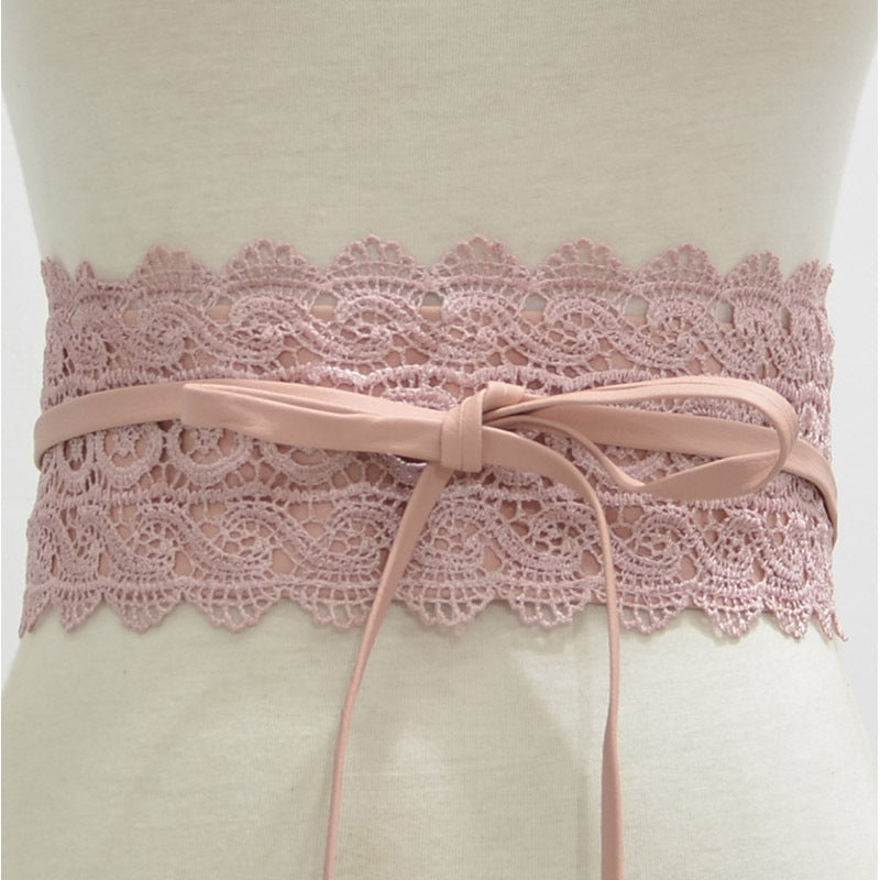 Lace Wide Waistband Decoration Belt
