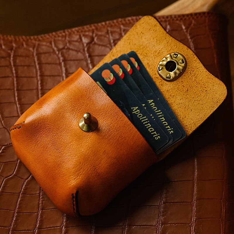 Vintage Handmade Leather Portable Buckle Bag