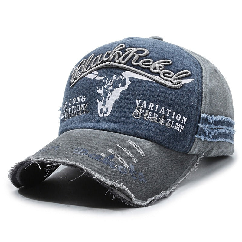 Retro Washed Embroidered Breathable Sun Hat Baseball Cap