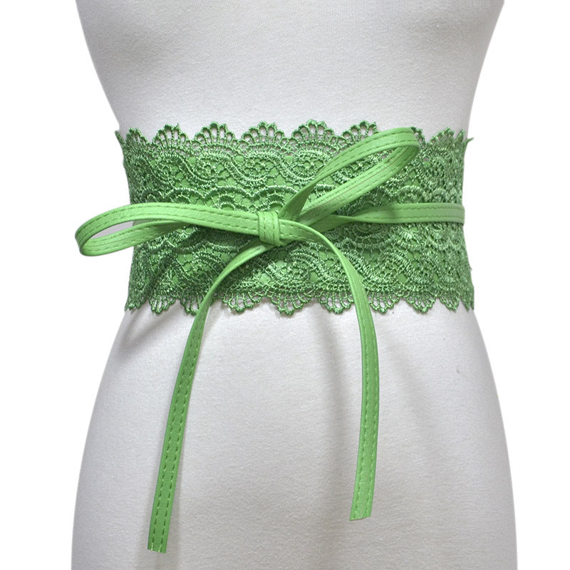Lace Wide Waistband Decoration Belt