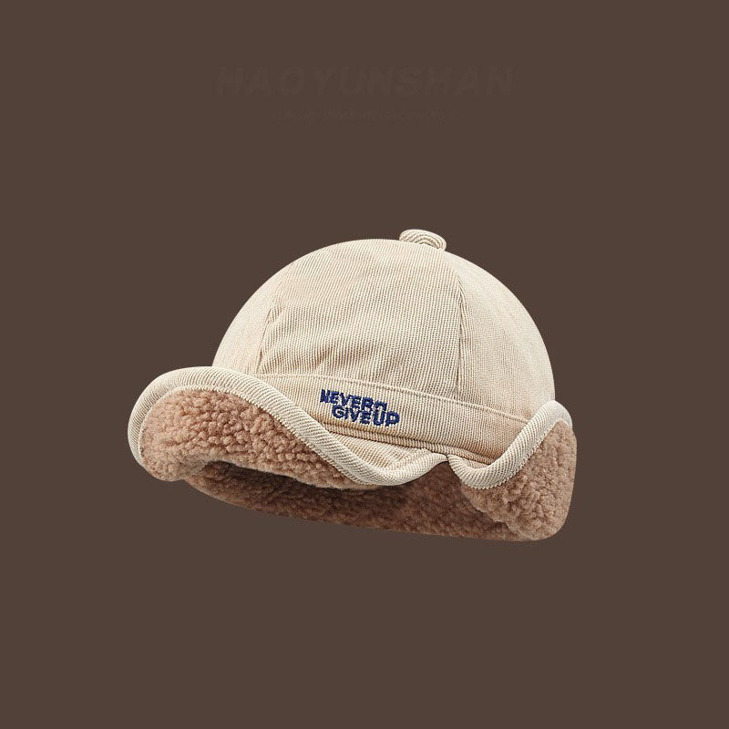 Thick Lamb Wool Peaked Cap Beret Hat