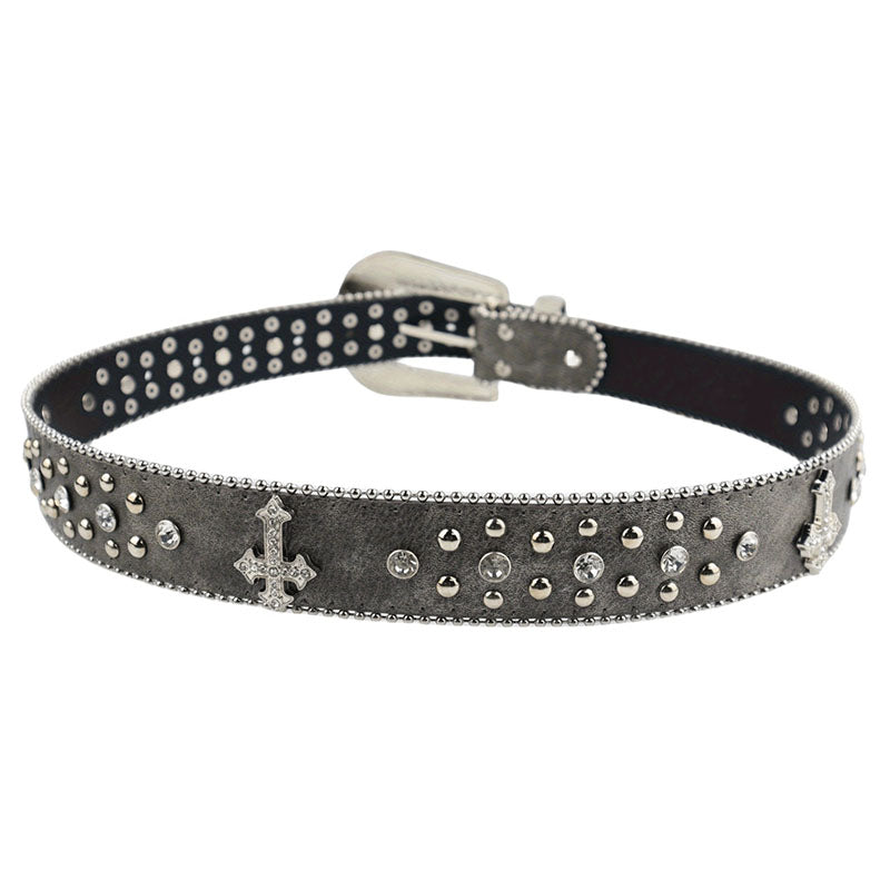 Punk Pin Buckle Imitation Diamond Inlaid Belt