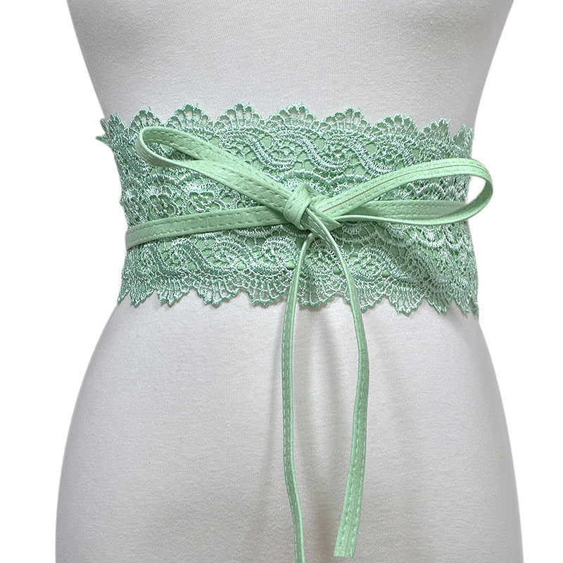 Lace Wide Waistband Decoration Belt