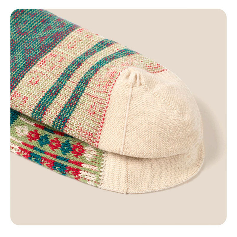 Retro Ethnic Style Socks（4 Pairs 4 Colors）