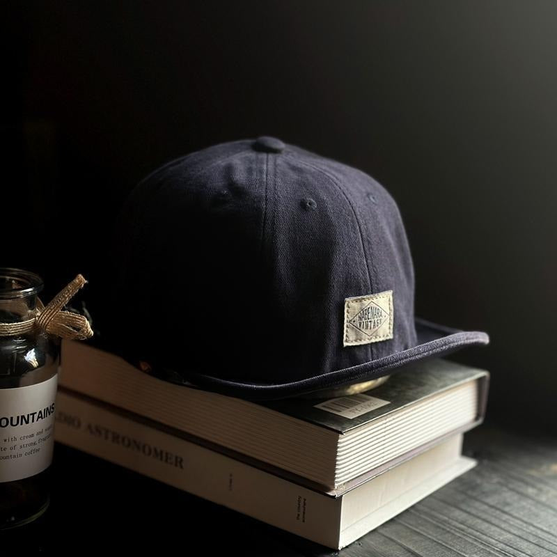 Retro Soft Brimmed Hat Short Brimmed Cap Casual Adjustable Baseball Cap