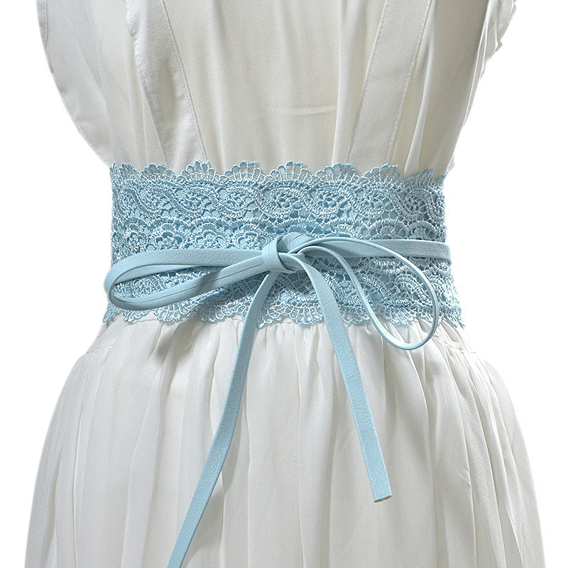 Lace Wide Waistband Decoration Belt