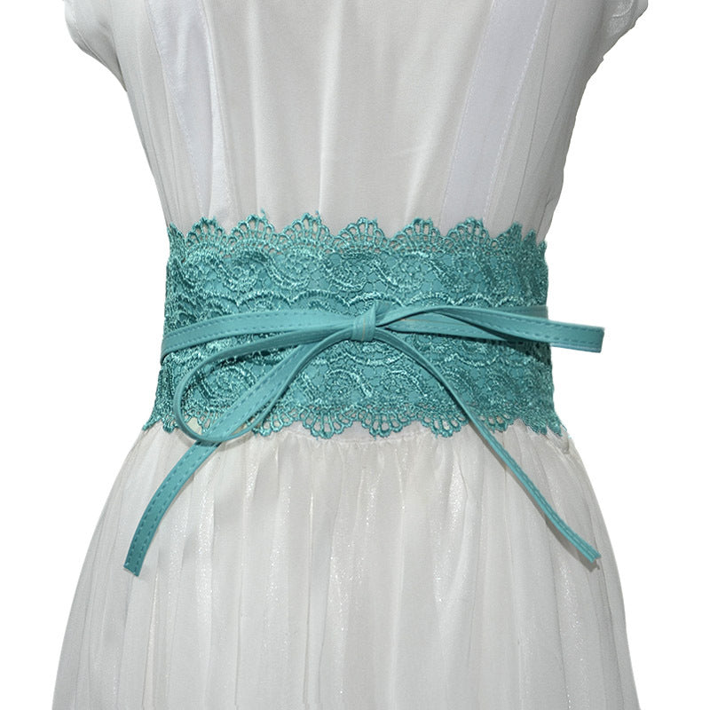 Lace Wide Waistband Decoration Belt
