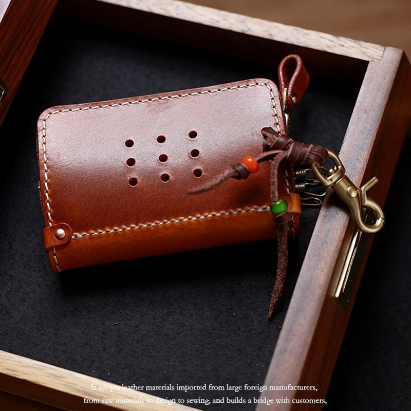 Retro Handmade Leather Key Bags Car Key Bags Card Holder