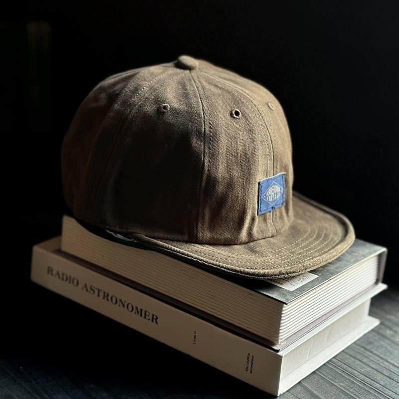 Retro Soft Brimmed Hat Short Brimmed Cap Casual Adjustable Baseball Cap