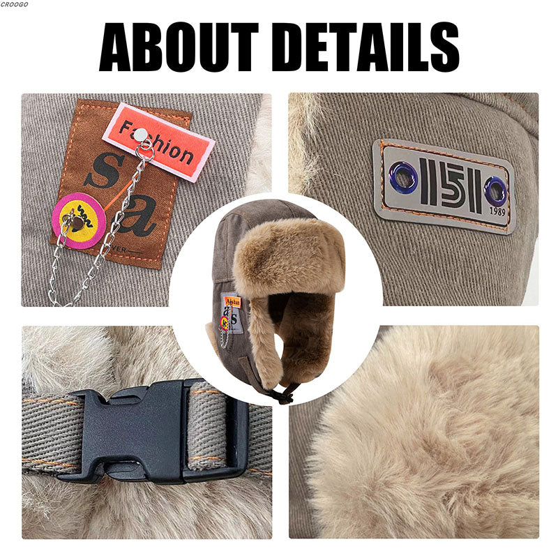 Retro Outdoor Windproof and Warm Hat Aviator Cap