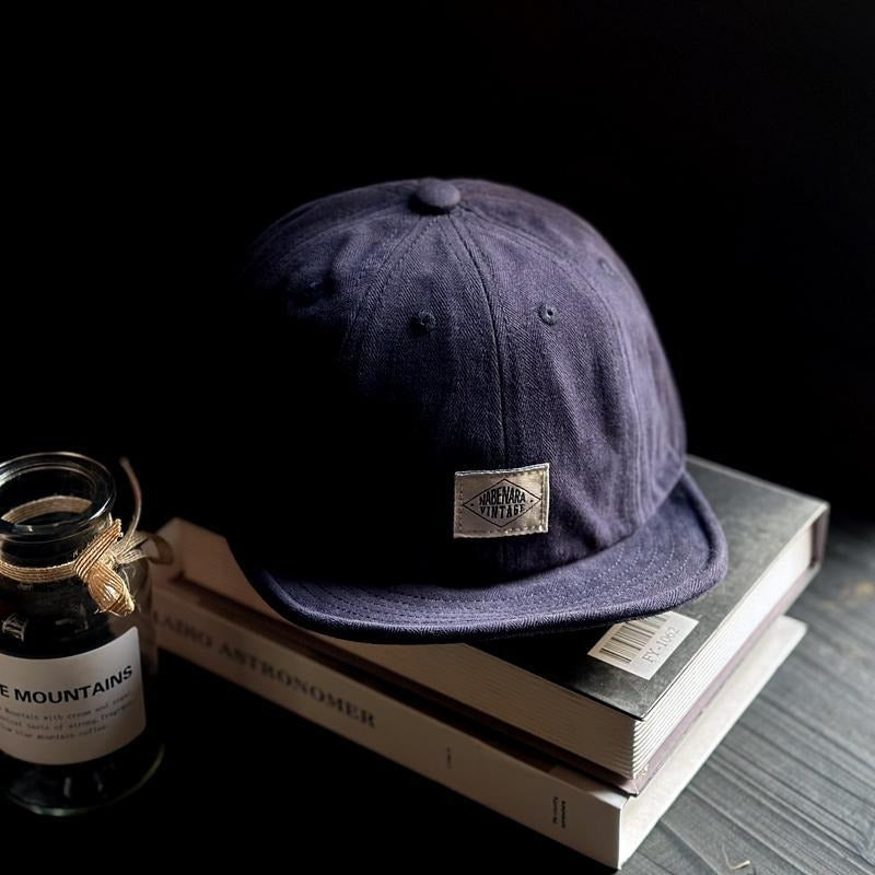 Retro Soft Brimmed Hat Short Brimmed Cap Casual Adjustable Baseball Cap
