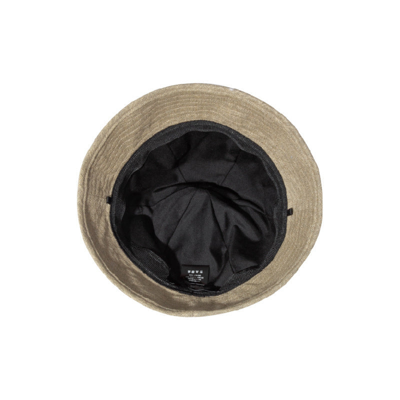 Spring and Summer Linen Breathable Dome Hat Sun Protection Fisherman Hat Basin Hat
