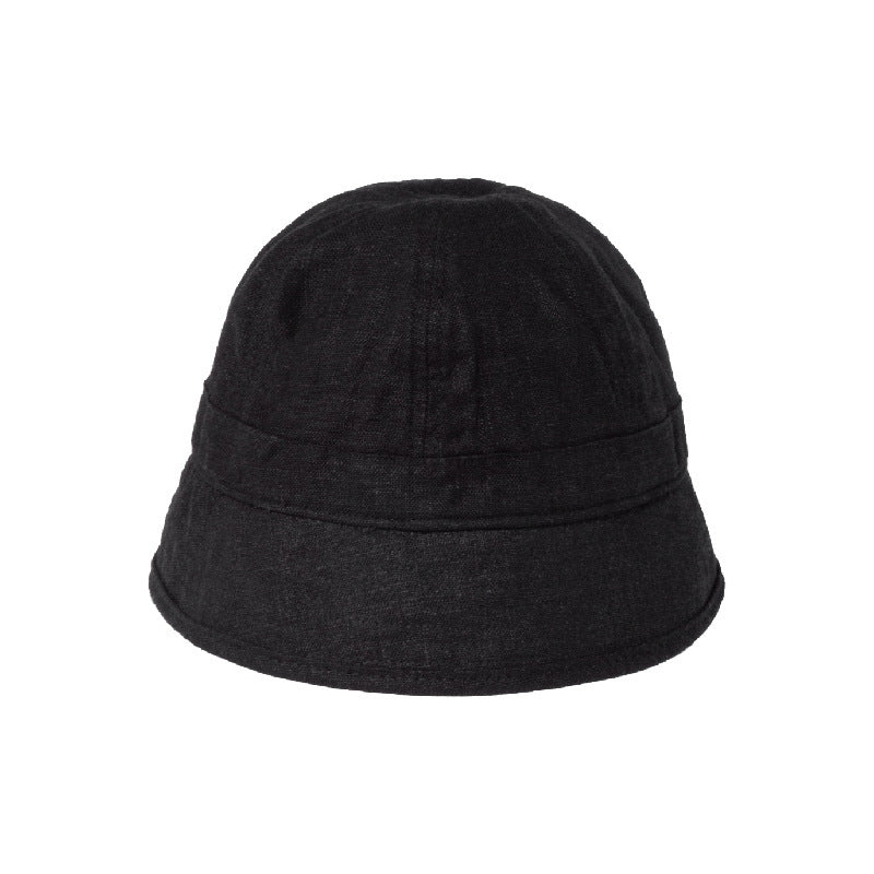 Spring and Summer Linen Breathable Dome Hat Sun Protection Fisherman Hat Basin Hat
