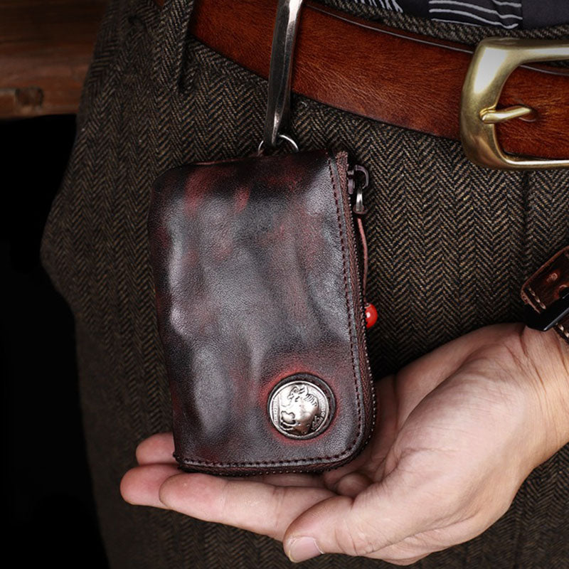 Retro Handmade Genuine Leather Portable Bag