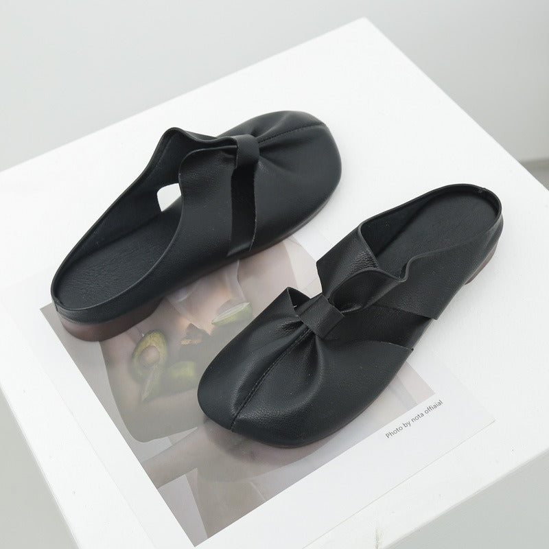 Casual Hollow out Pleated Slipper