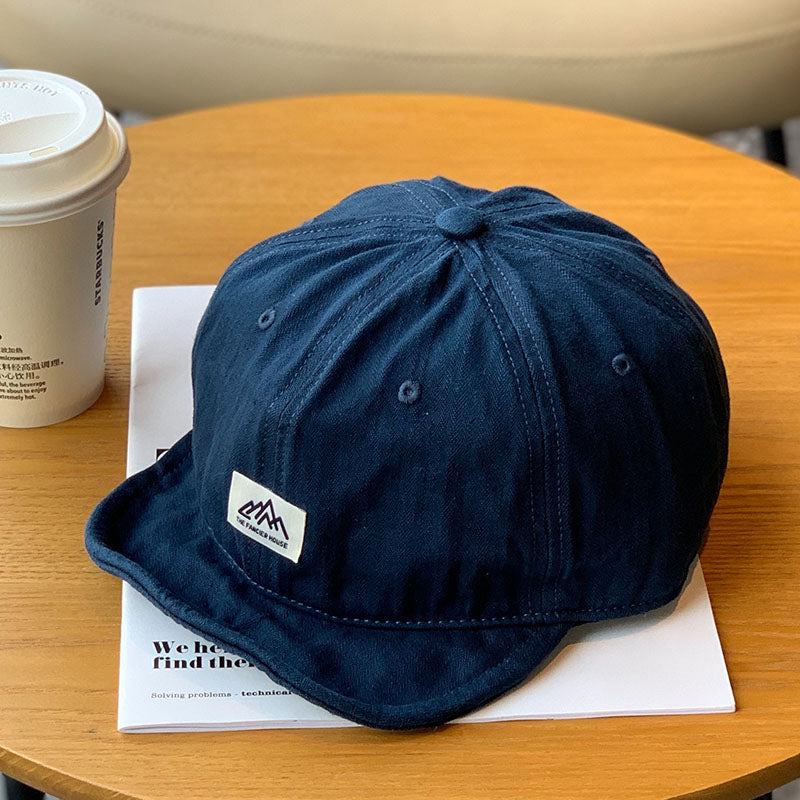 Retro Washed Cotton Flip Hat Packable Short Brim Baseball Cap