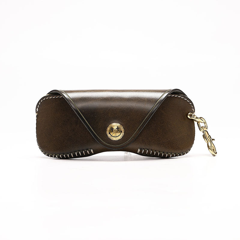 Retro Handmade Leather Glasses Case