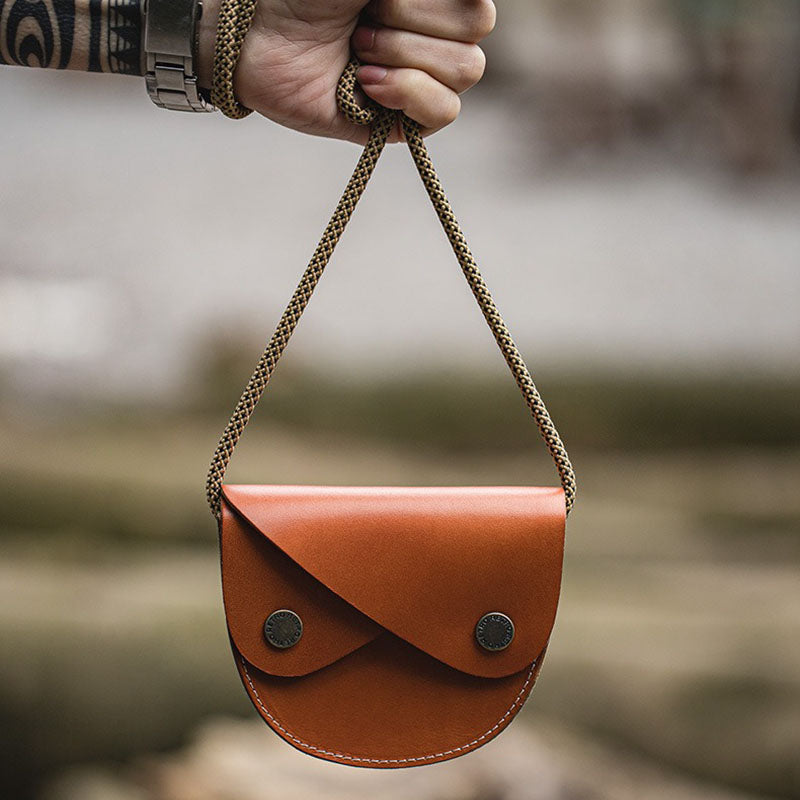 Retro Leather Saddle Bag Mini Crossbody Bag